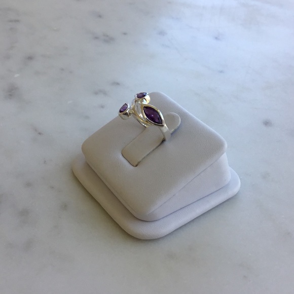 Genuine Amethyst .925 Sterling Silver Ring - Picture 6 of 16